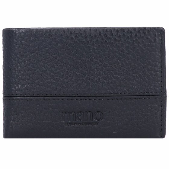 mano Don Tommas Wallet Leather 10 cm schwarz