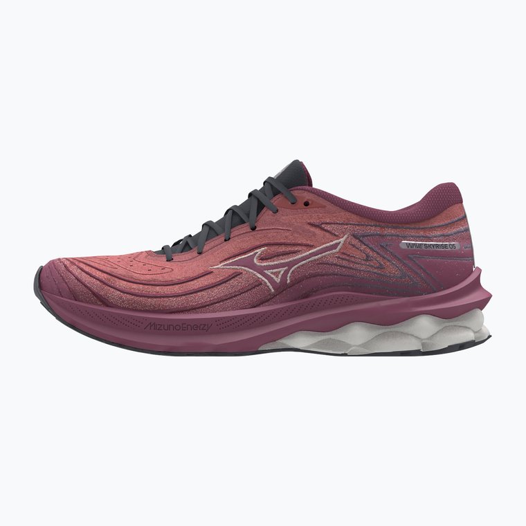 Buty do biegania damskie Mizuno Wave Skyrise 5 mineral red/ white sand/ violet quartz