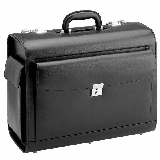 d&n Business & Travel Pilot Case Leather 45 cm schwarz