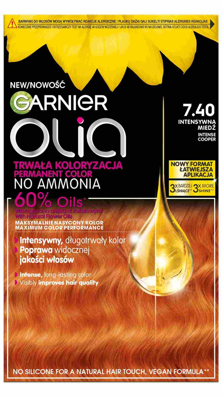 Garnier Olia Farba do włosów 7.40 Intense Copper