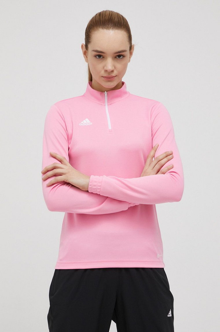 adidas Performance bluza treningowa Entrada 22 HC5045 kolor różowy z półgolfem