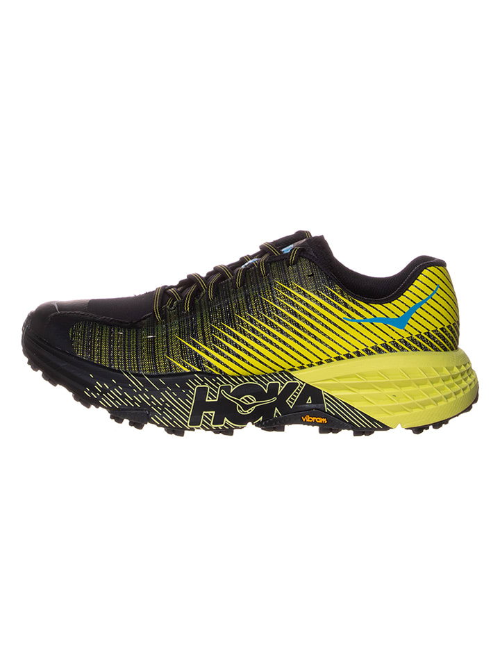 HOKA ONE ONE Buty "Speedgoat" w kolorze czarno-żółtym do biegania