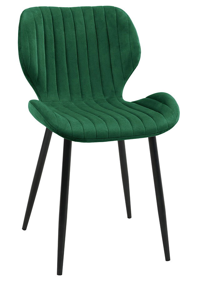 Nowoczesne krzesło welurowe butelkowa zieleń - Oferion 3X