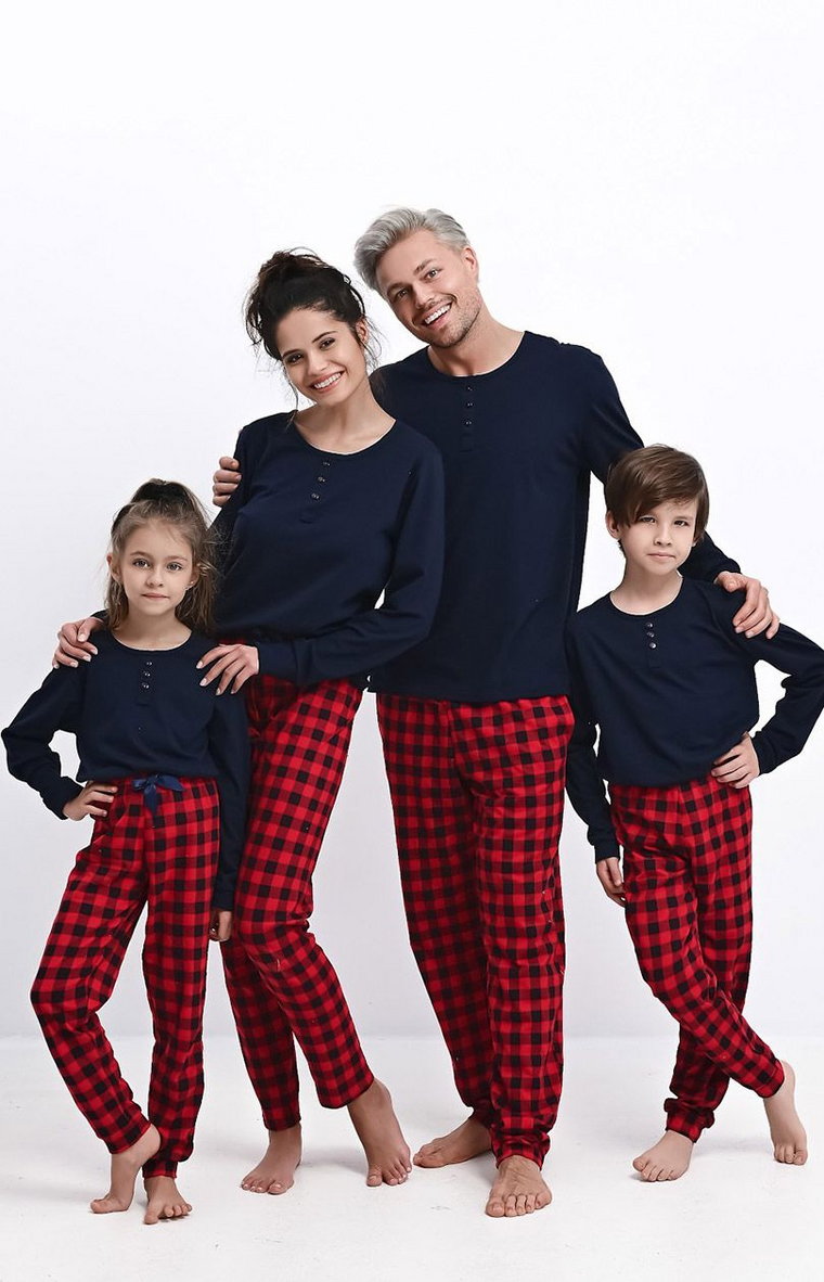 Sensis Damska piżama świąteczna Bonnie, Kolor granatowo-czerwony, Rozmiar S, SENSIS