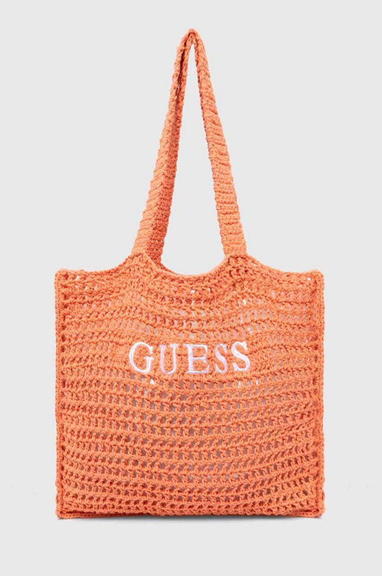 Guess torba plażowa kolor pomarańczowy E4GZ09 WG4X0