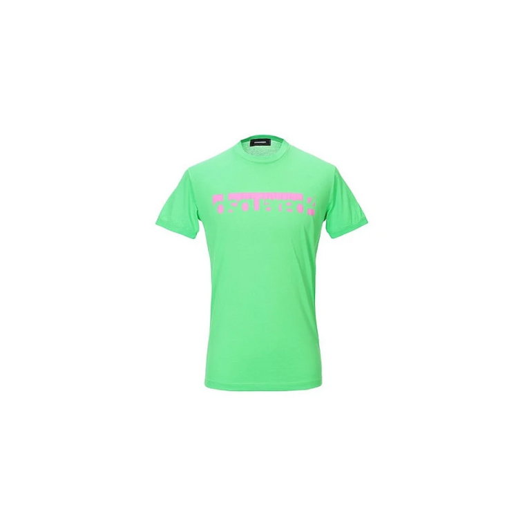 Zielony T-shirt - Wyprodukowany we Włoszech Dsquared2
