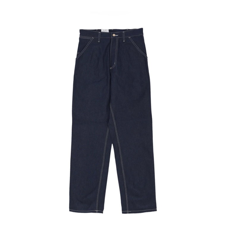 Niebieskie Rigid Simple Pant Streetwear Carhartt Wip