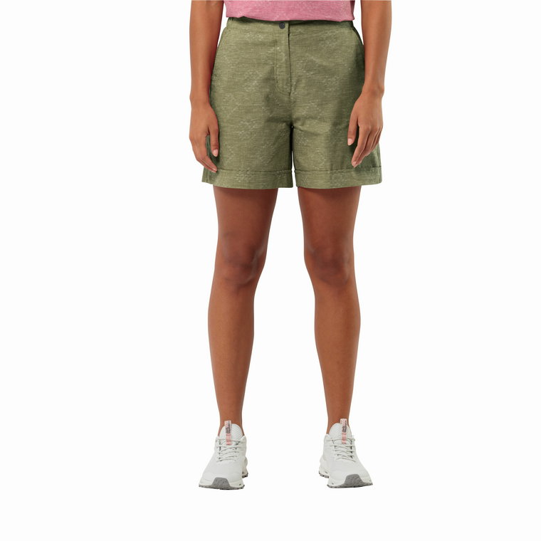 Krótkie spodenki damskie Jack Wolfskin KARANA SHORTS W bay leaf - XS