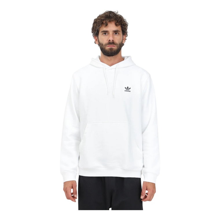 Biała męska bluza z kapturem Trefoil Essentials Adidas Originals