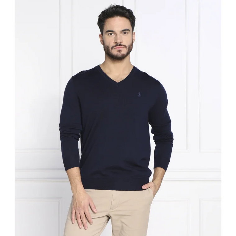 POLO RALPH LAUREN Wełniany sweter | Slim Fit