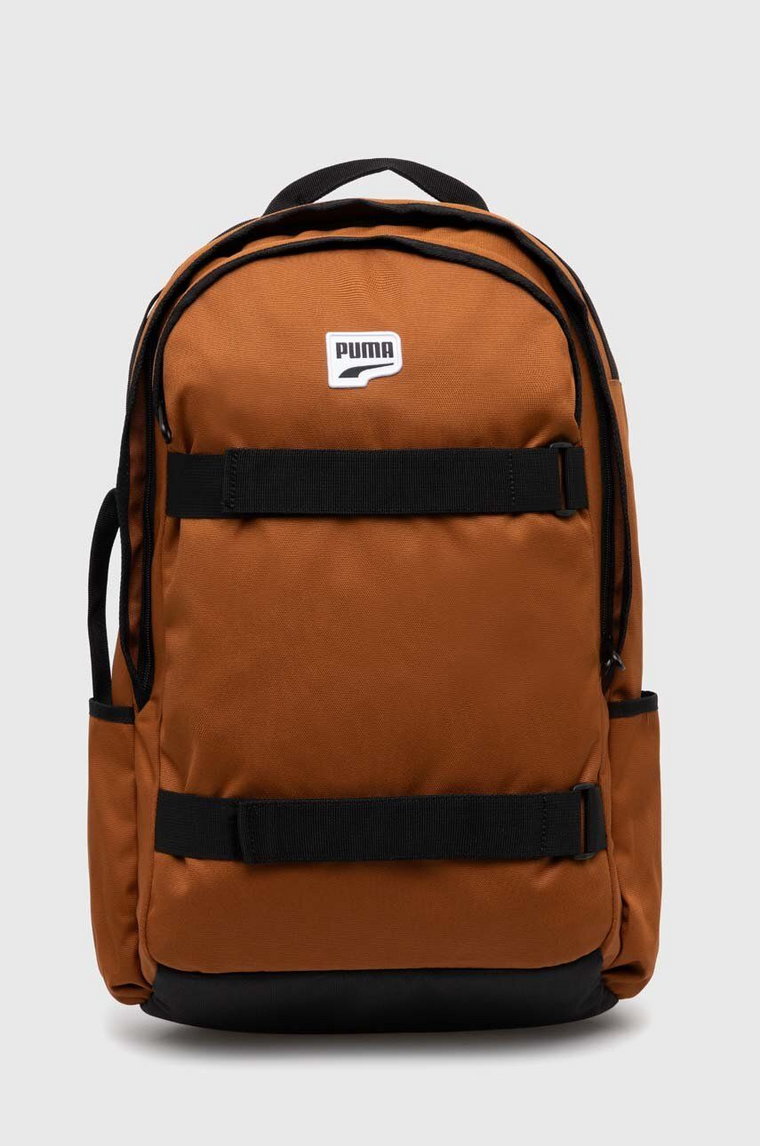 Puma plecak Downtown Backpack kolor brązowy duży gładki 902550
