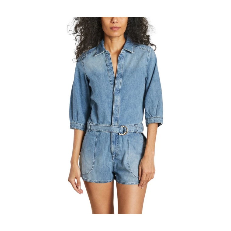 Denim Jumpsuit - Gotowy na Lato, Stylowy Kombinezon dla Kobiet Ba&Sh