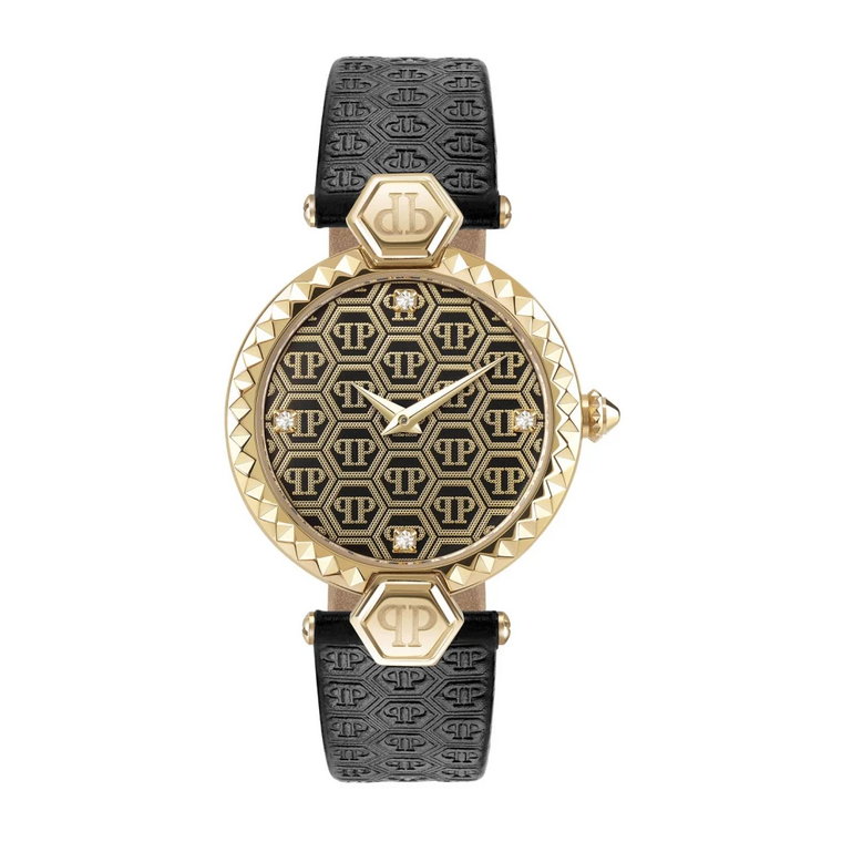 Luksusowy Zegarek Kwarcowy z Czarną Tarczą Philipp Plein