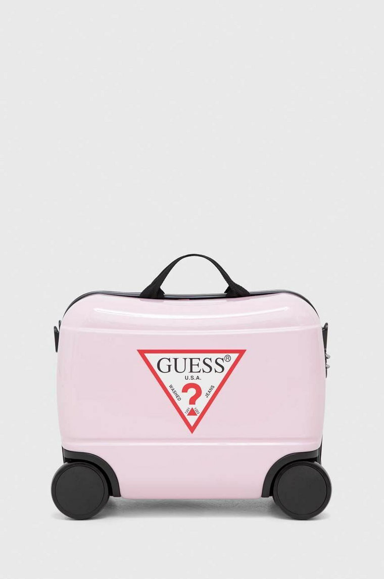 Guess walizka dziecięca kolor różowy