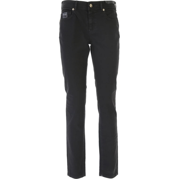 Czarne Dżinsy Skinny z Elastycznym Denimem Versace Jeans Couture