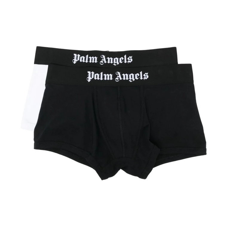 Czarne bokserki z elastycznego bawełny dla mężczyzn Palm Angels