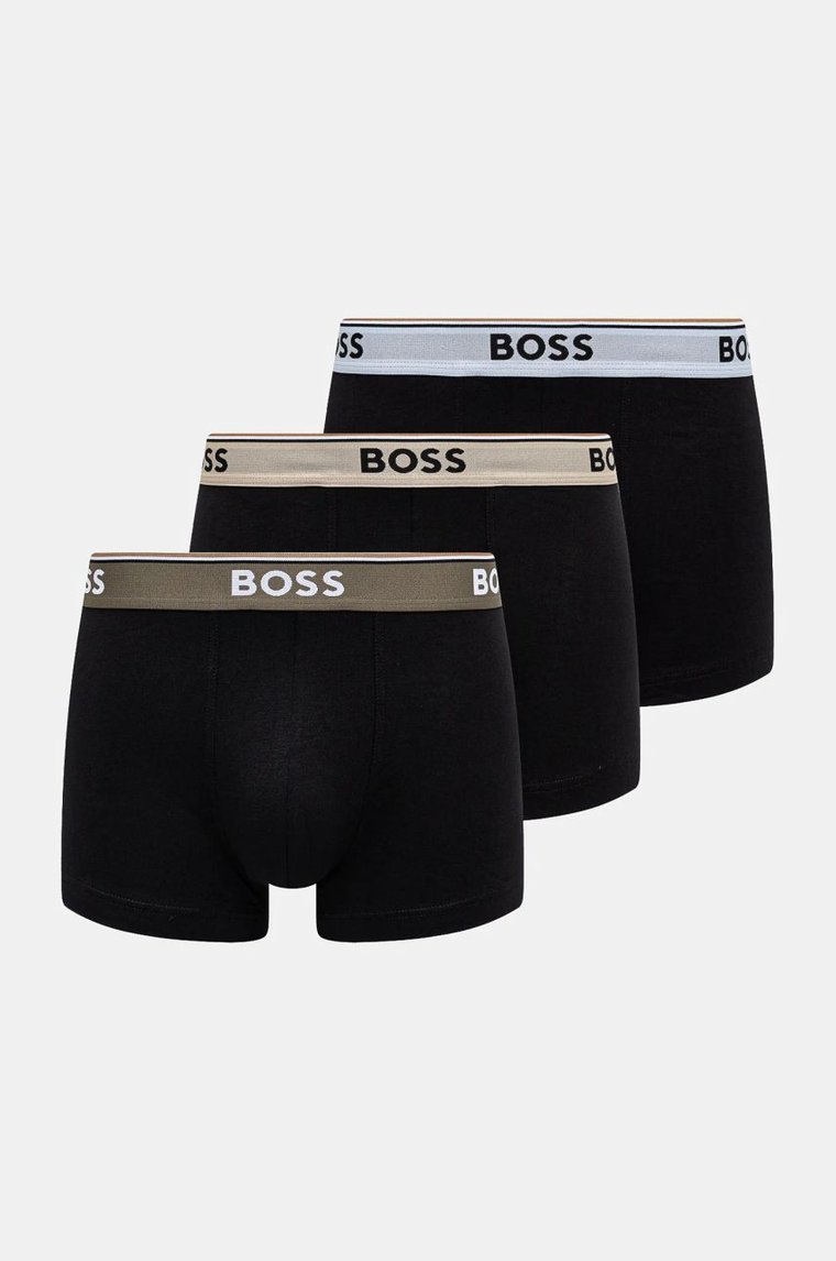 BOSS bokserki 3-pack męskie kolor czarny 50531684