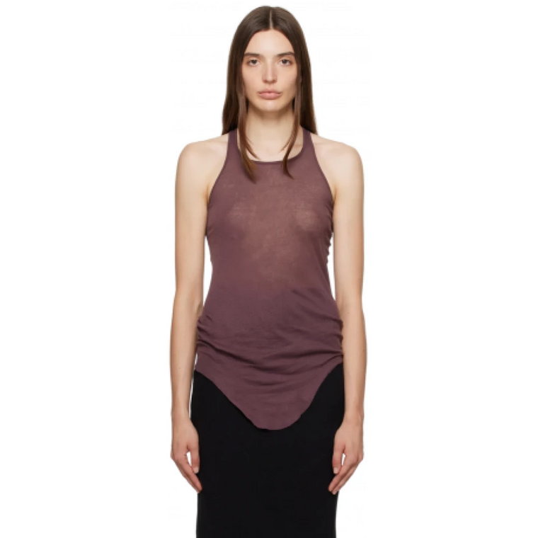 Organiczny Tank Top z żebrowanym materiałem Rick Owens