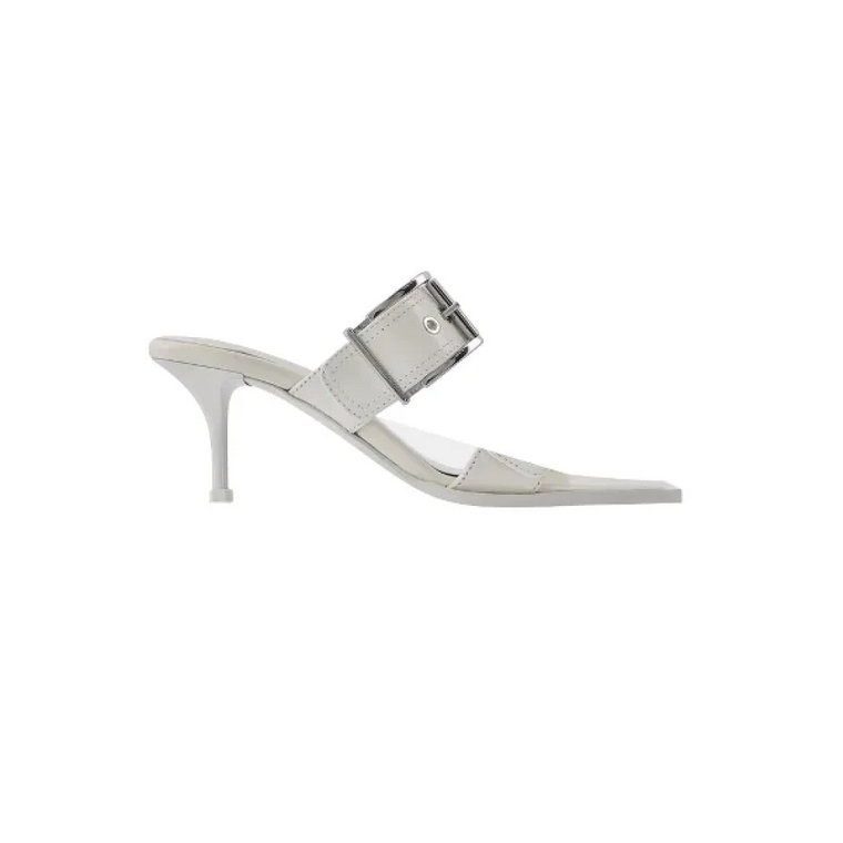 Skórzane sandały, Blanc - 9359 New Ivory/Silver Alexander McQueen