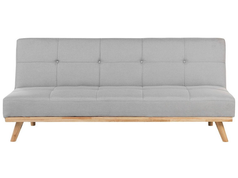 Sofa rozkładana tapicerowana BELIANI Froya, jasnoszara