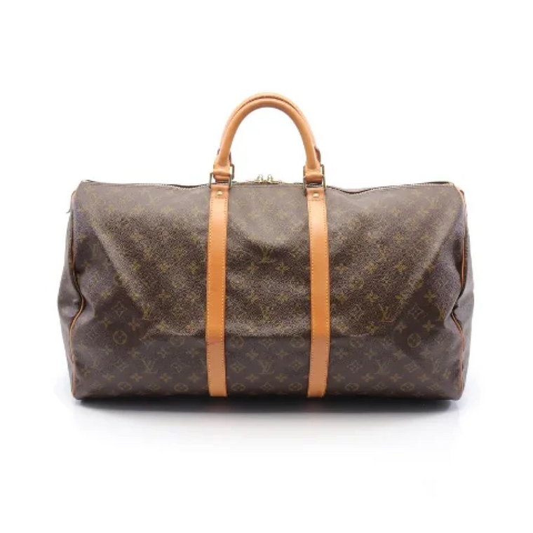 Używana Brązowa Skórzana Torba Keepall Louis Vuitton Vintage