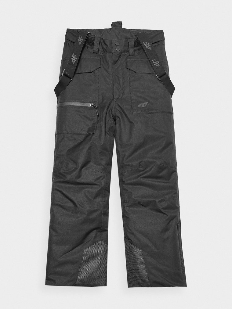 Spodnie narciarskie z szelkami membrana 10000 chłopięce - czarne