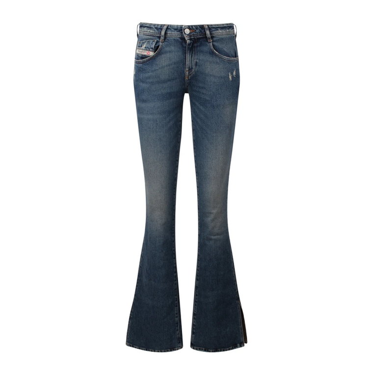 Bootcut Jeans z Efektem Whiskering Diesel