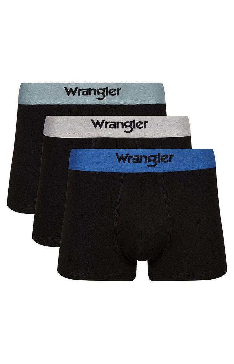 Wrangler 3-pack bawełniane bokserki męskie Laverty, Kolor czarny, Rozmiar M, Wrangler