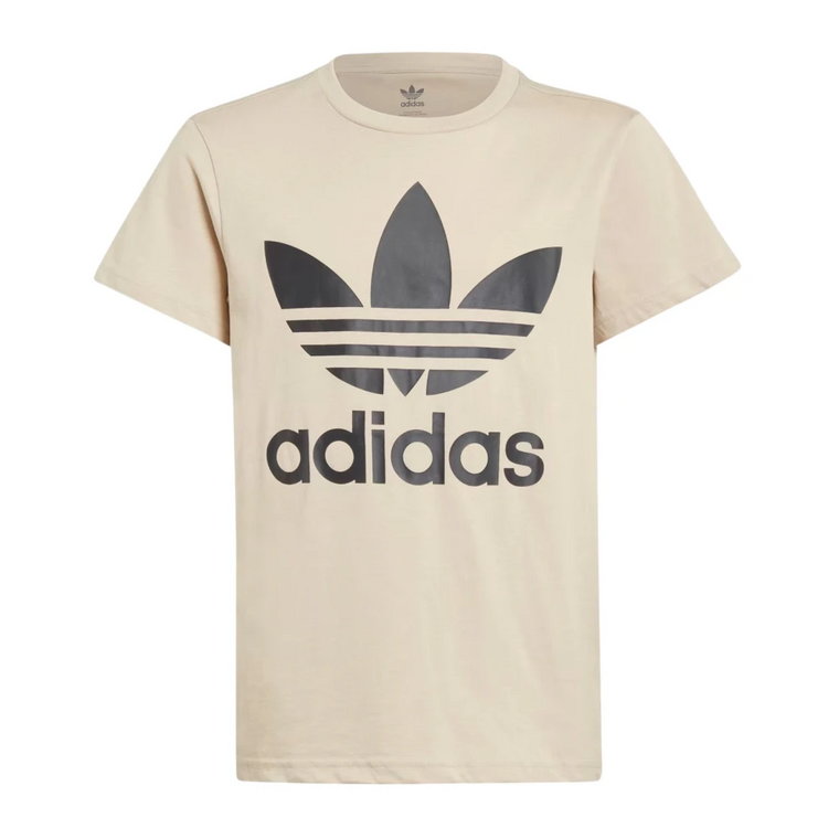 Legacy Trifolio Beżowa koszulka dla dzieci Adidas Originals