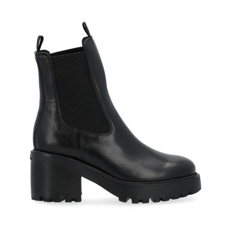 Czarne skórzane Chelsea Boots H649 Hogan