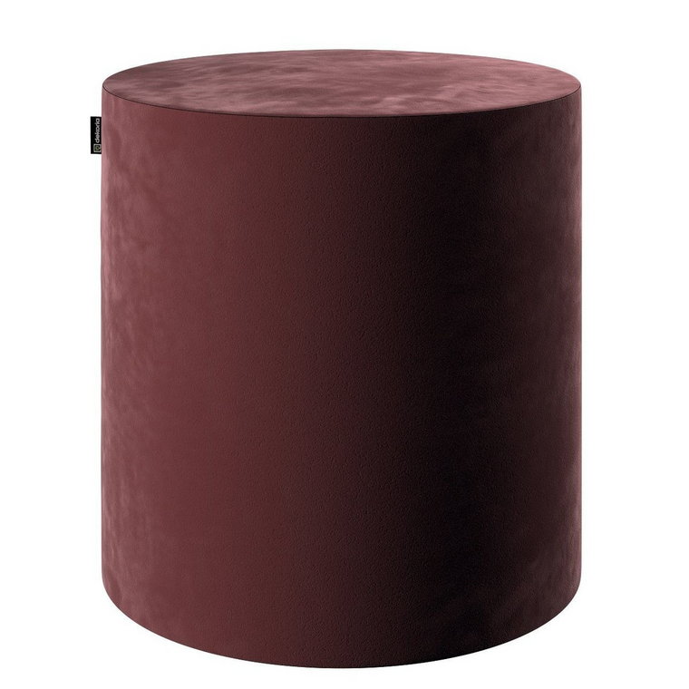 Puf Barrel DEKORIA Velvet, bordowy, 40x40x40 cm