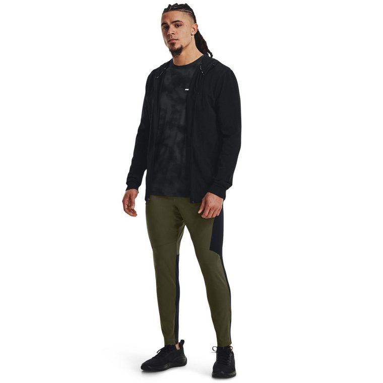 Męskie spodnie treningnowe Under Armour UA Unstoppable Hybrid Pant - oliwkowe/khaki