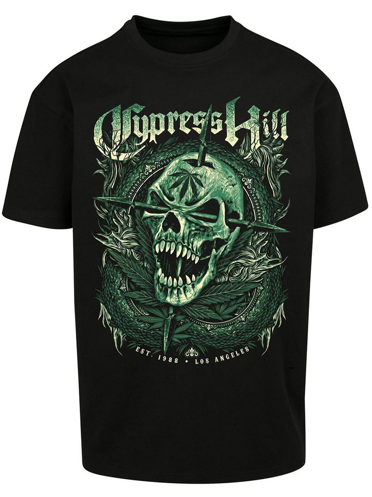 Koszulka Z Krótkim Rękawem Oversize Męska Czarna Mister Tee MT2411 Cypress Hill Skull Face