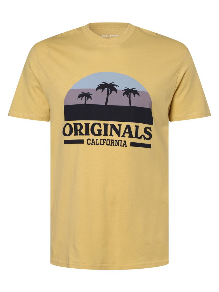 Jack & Jones - T-shirt męski  JORMalibu  duże rozmiary, żółty