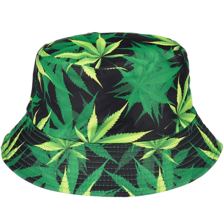 Zielony kapelusz dwustronny bucket hat wędkarski modny kap-h-1