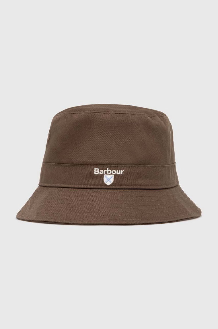 Barbour kapelusz bawełniany Cascade Bucket Hat kolor zielony bawełniany MHA0615