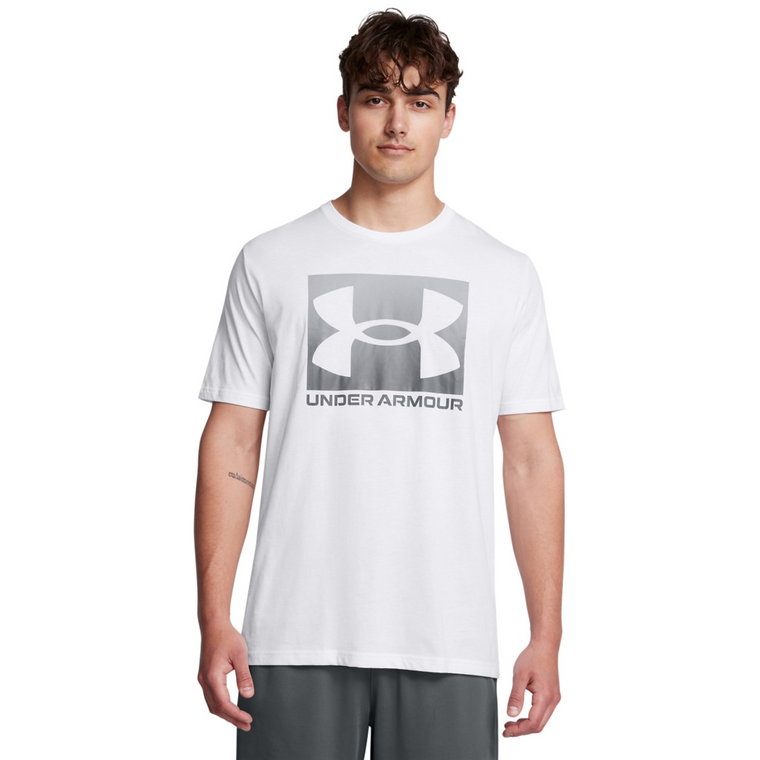 Męski t-shirt z nadrukiem Under Armour UA M Boxed Sports Updated Ss - biały