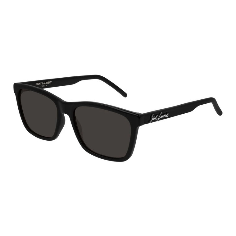 SL 318 001 Błyszczące Czarne Okulary Przeciwsłoneczne Saint Laurent