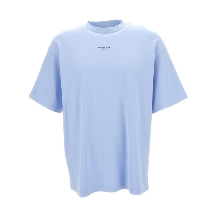 Niebieskie T-shirty i Pola z Sloganem Drole de Monsieur