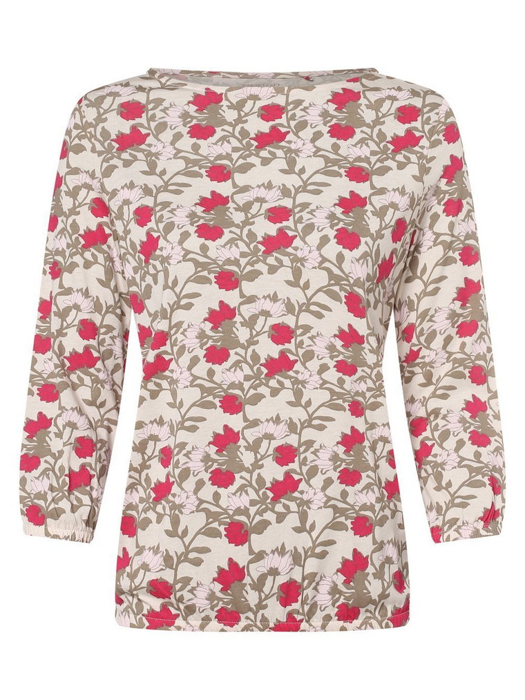 Apriori - Damska koszulka z długim rękawem, beżowy|wyrazisty róż