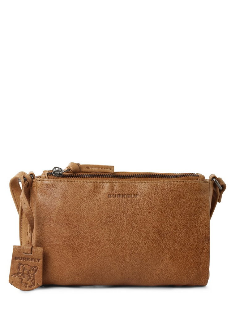 BURKELY - Damska torba na ramię ze skóry, brązowy