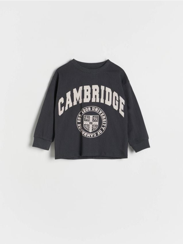 Reserved - Longsleeve Cambridge - ciemnoszary