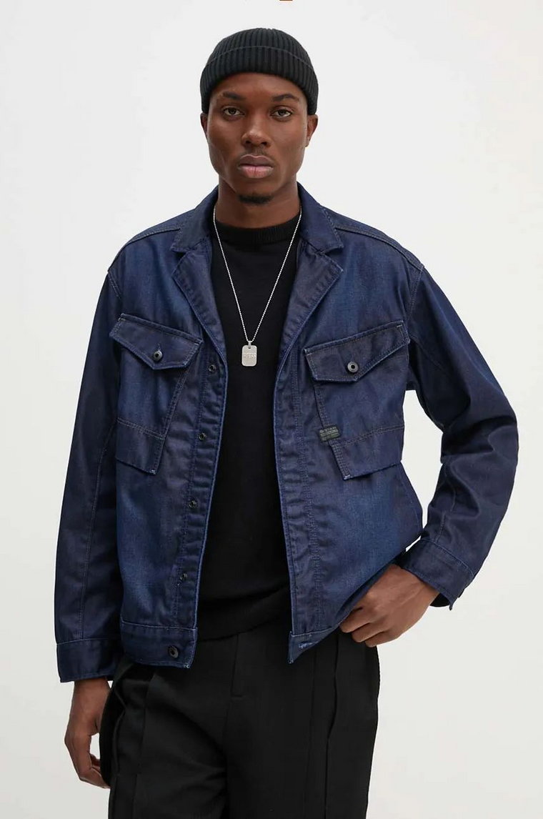 G-Star Raw kurtka jeansowa męska kolor niebieski przejściowa D25178-4639