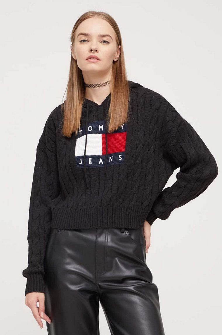 Tommy Jeans sweter damski kolor czarny DW0DW16528
