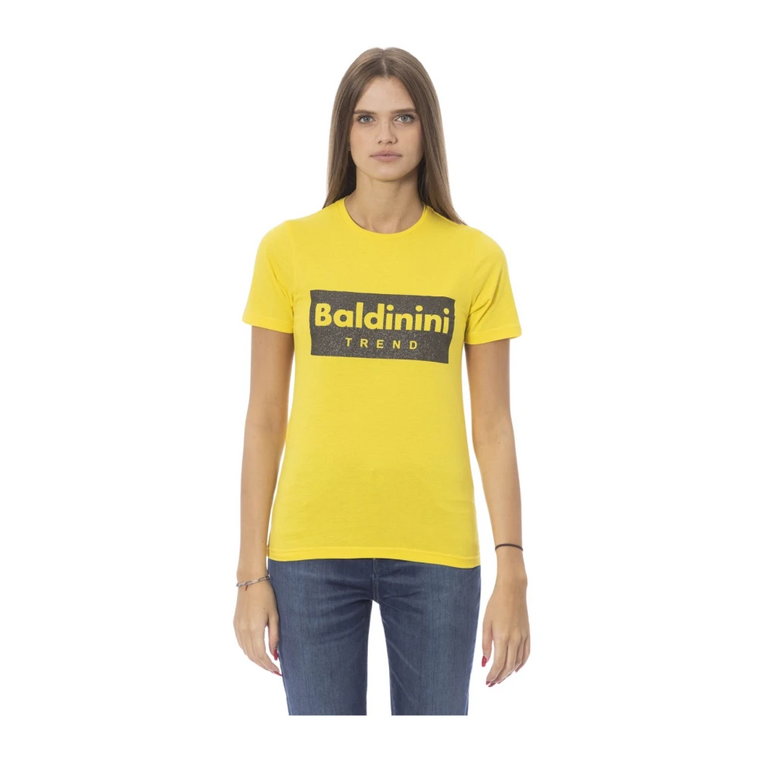 Trendowy T-shirt z nadrukiem Baldinini