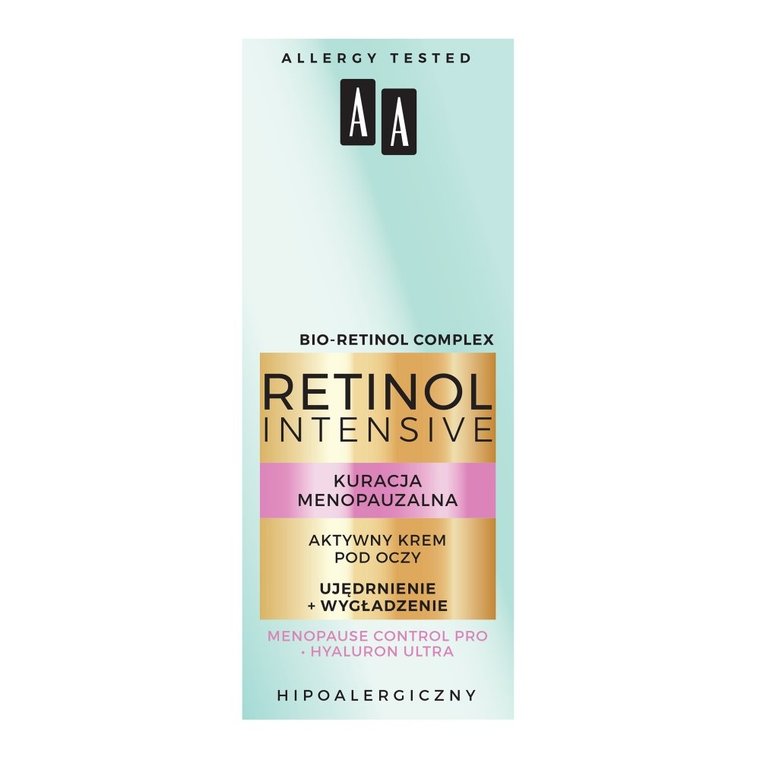 AA Retinol Intensive Kuracja Menopauzalna Krem aktywny pod oczy ujędrnienie + wygładzenie