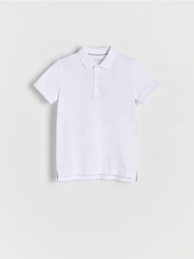 Reserved - Koszulka polo z haftem - biały
