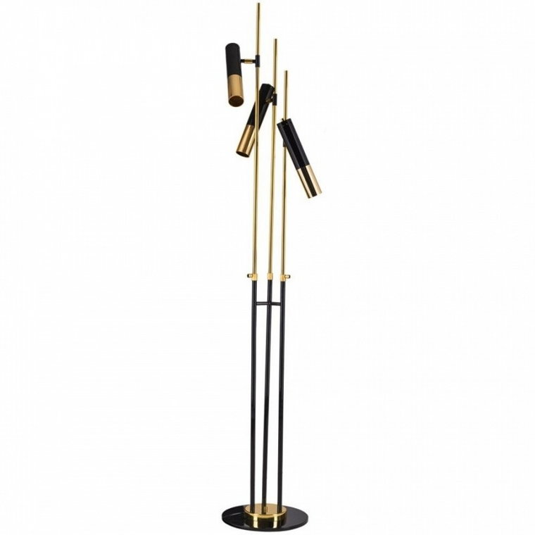 Lampa stojąca golden pipe-3 czarno złota 180 cm kod: ST-5718-3
