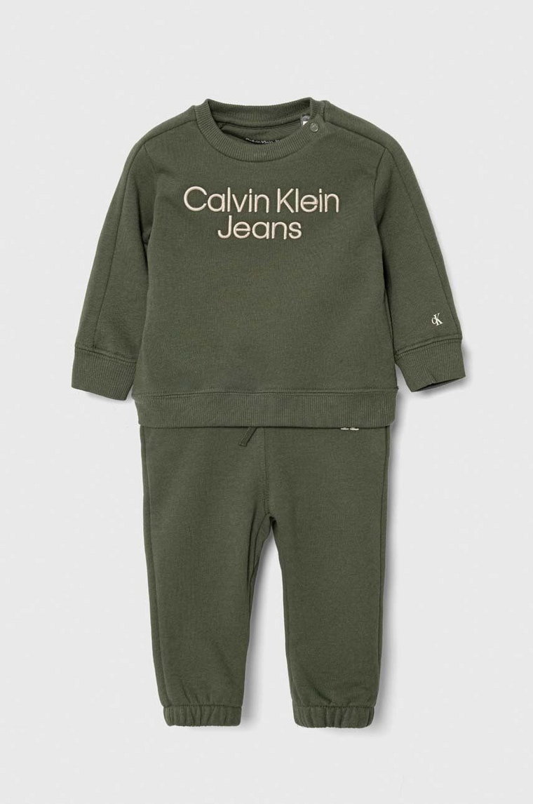 Calvin Klein Jeans dres niemowlęcy kolor zielony