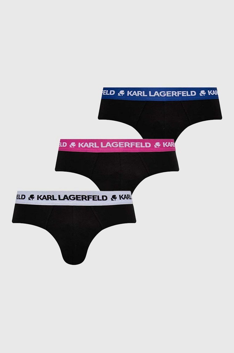 Karl Lagerfeld slipy 3-pack męskie kolor czarny